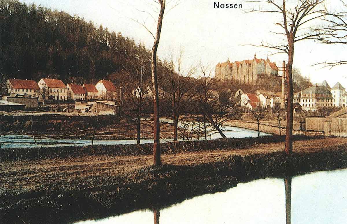 Blick vom Muldental zum Schloß, um 1913