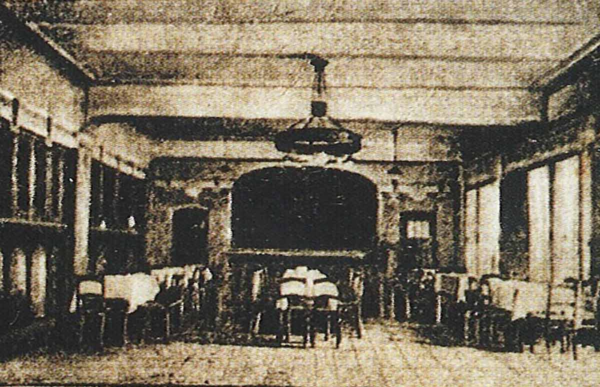Hotel Sachsenhof in Nossen, Innenaufnahme um 1920